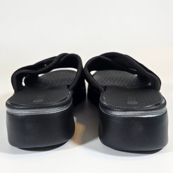 L BZees Women's Black Take a Bow Slide Sandal Size 7 Comfort Walking Lightweight - Picture 6 of 9